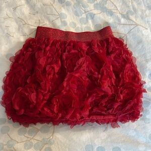Elegant Floral Rosette Bubble Skirt